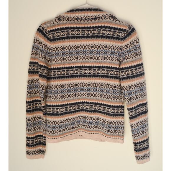 Banana Republic Wool Fair Isle Cardigan Jacket Size X Small - Picture 3 of 4